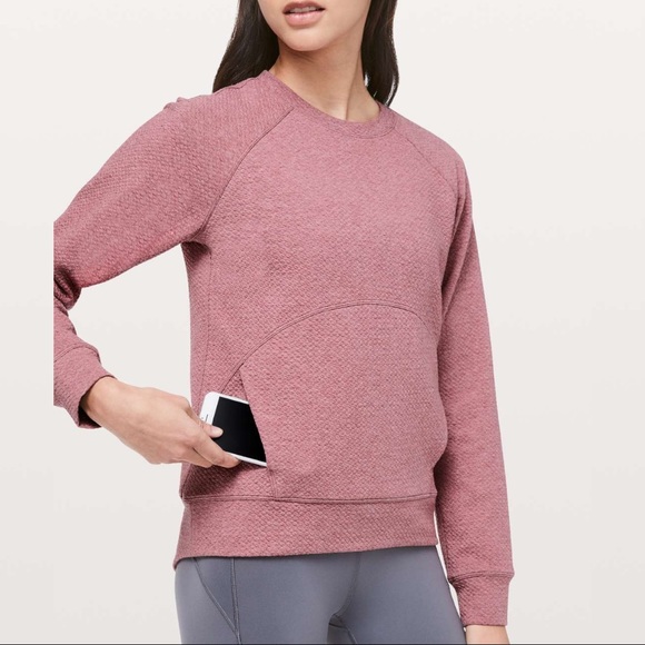 lululemon athletica Tops - Lululemon pink catch a moment crew 8